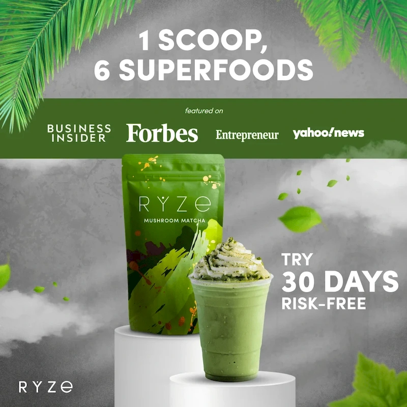 RYZE Organic Mushroom Matcha Starter Kit (60 servings) - Image 6