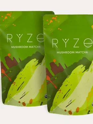 RYZE Organic Mushroom Matcha Starter Kit (60 servings)