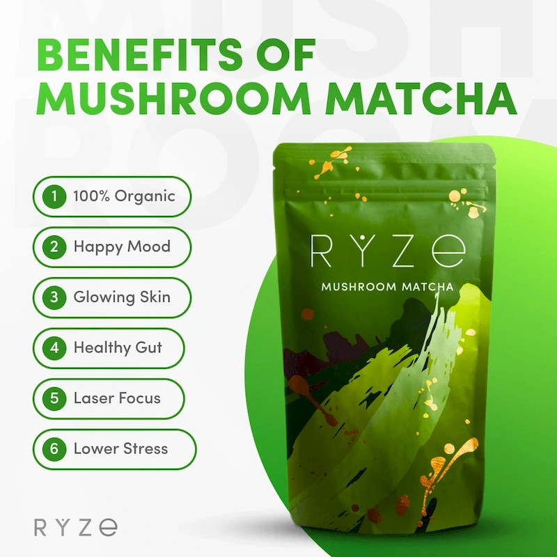 RYZE Organic Mushroom Matcha Starter Kit (60 servings) - Image 3